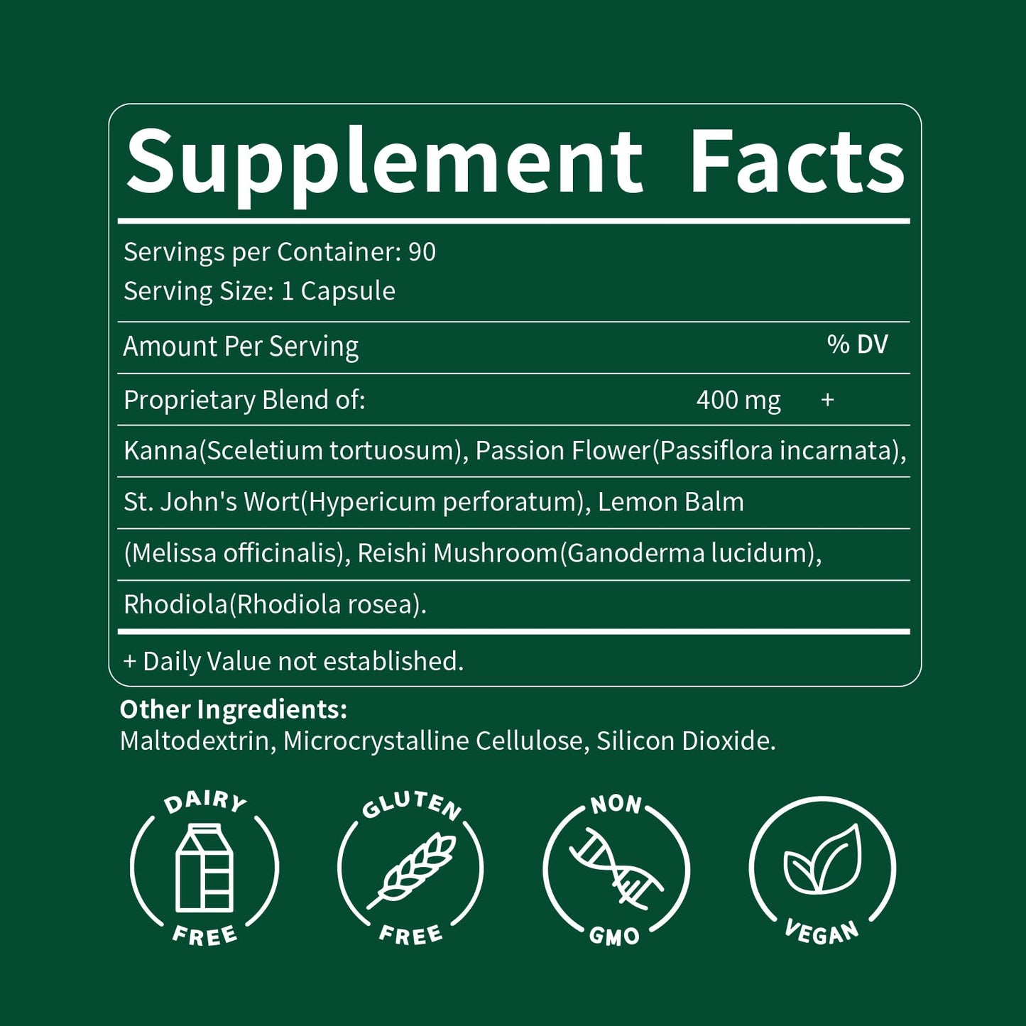 DetoxenNATURE Kanna Extract Power Capsules – Relaxation & Focus Support (90 Count)