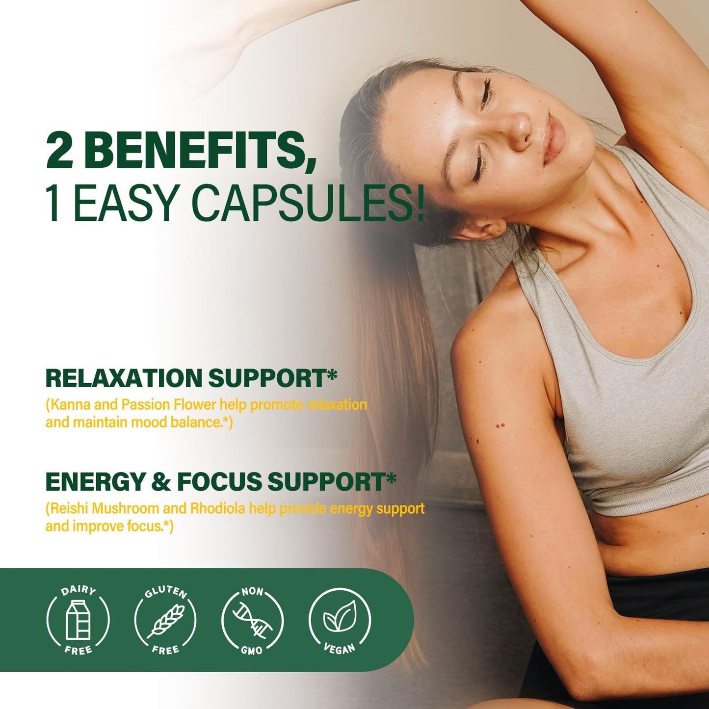DetoxenNATURE Kanna Extract Power Capsules – Relaxation & Focus Support (90 Count)