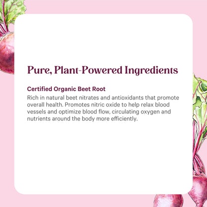 PURE SYNERGY Organic Beet Juice Powder | Pre-Workout Supplement (6.4 oz)