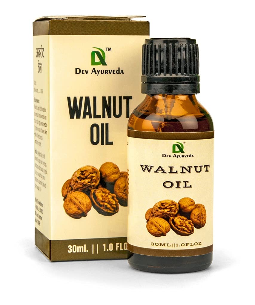 Dev Ayurveda Walnut Oil 100% Cold Pressed 30mL – Pack of Two (60mL) – The Original Thyroid Massage Oil