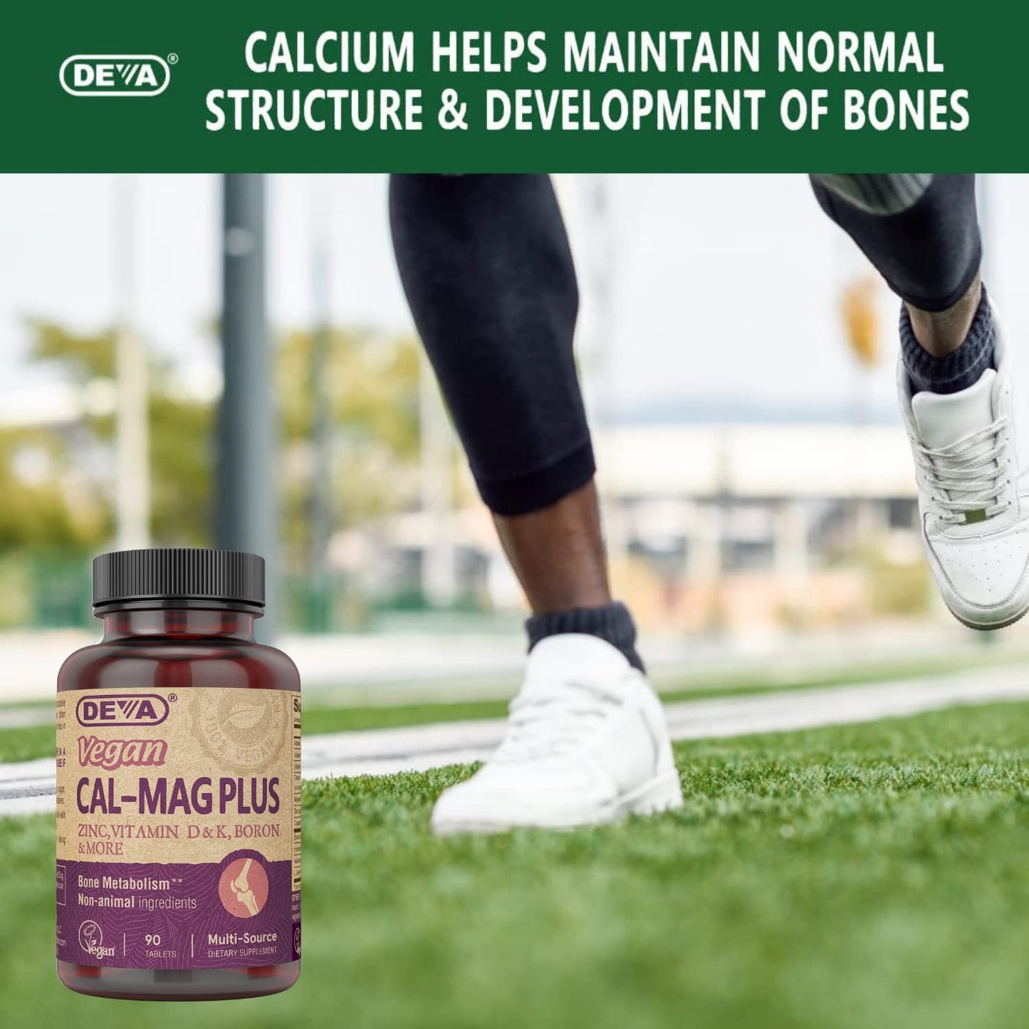 DEVA Vegan Calcium Magnesium Plus Zinc – 90 Tablets