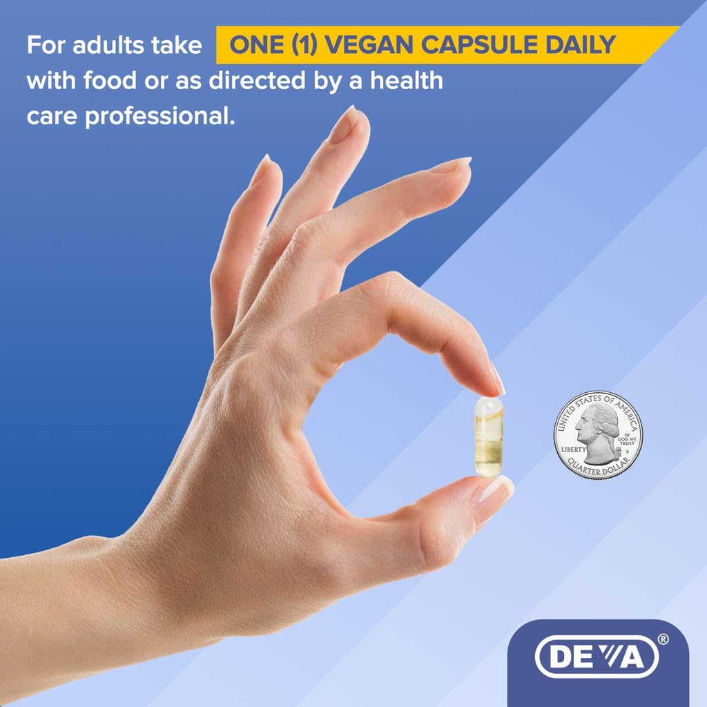 DEVA Vegan Borage Oil 500mg - Omega-6 GLA, Cold-Pressed, 90 Tablets