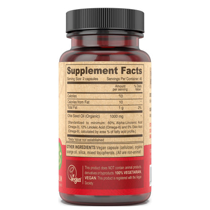 DEVA Chia Seed Oil – Vegan, Cold-Pressed, Omega-3, 90 Capsules (2-Pack)