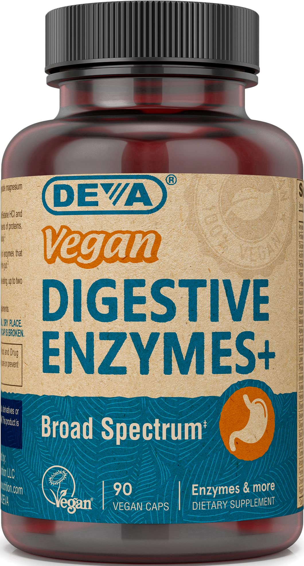 DEVA Vegan Digestive Enzymes Plus Supplement - 90 Capsules