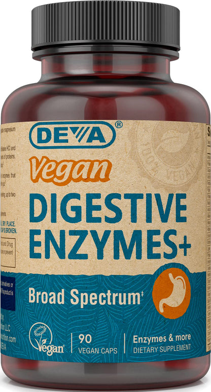 DEVA Vegan Digestive Enzymes Plus Supplement - 90 Capsules