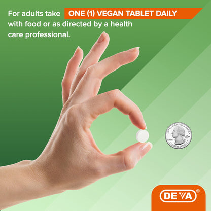 DEVA Nutrition Vegan Hyaluronic Acid 100 mg – Non-GMO & Non-Hemolytic – 90 Tablets