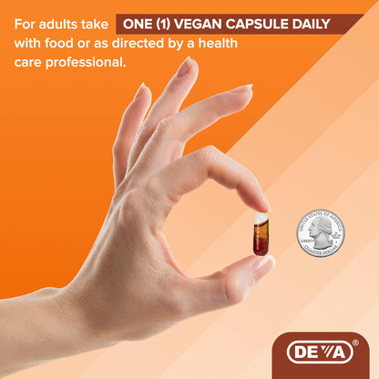 DEVA Nutrition Vegan Pumpkin Seed Oil 500 mg – Cold-Pressed & Unrefined | 90 Capsules