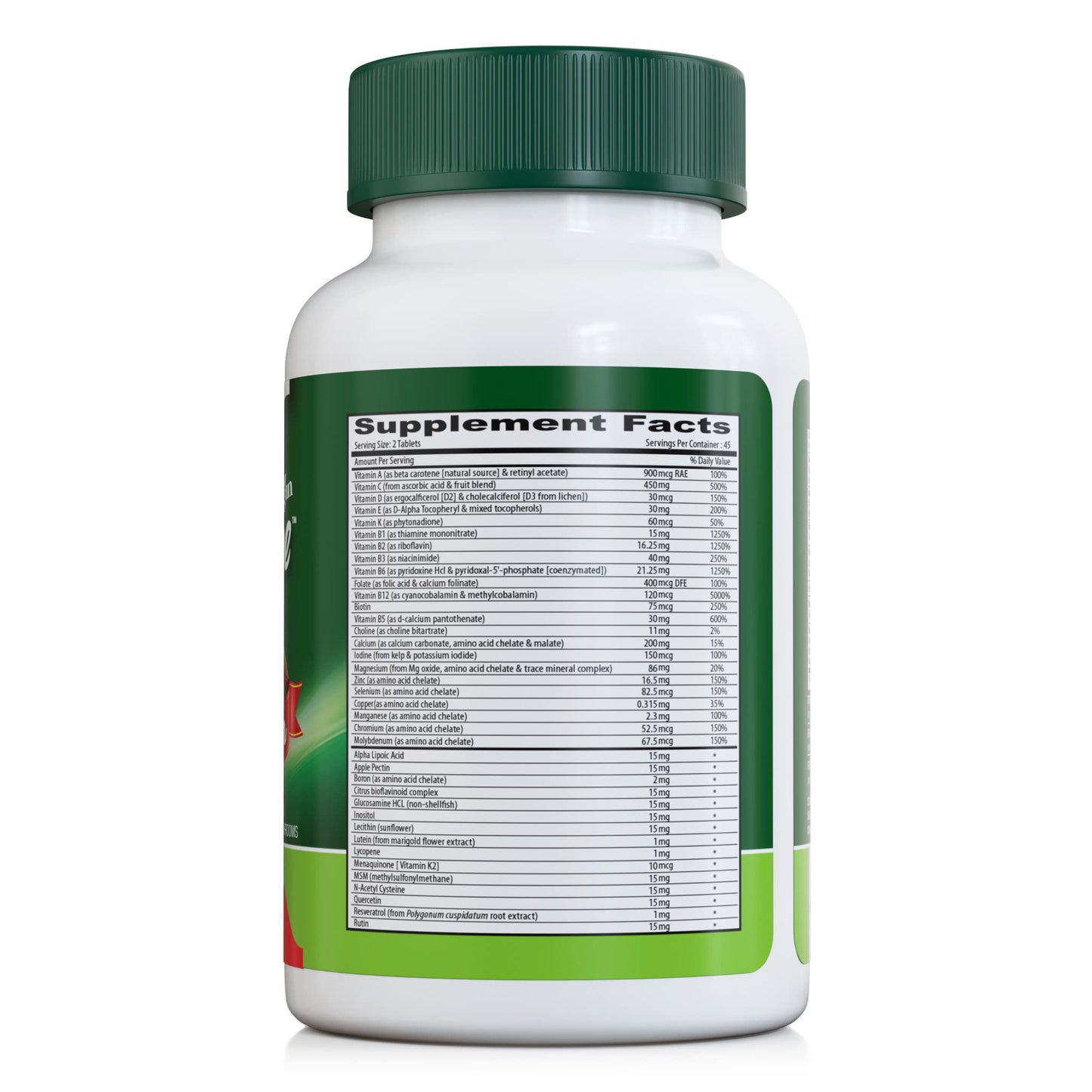 DEVA Tuba Prime Vegan Multivitamin – Iron-Free, High-Potency Vitamins & Minerals