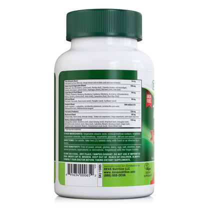 DEVA Tuba Prime Vegan Multivitamin – Iron-Free, High-Potency Vitamins & Minerals