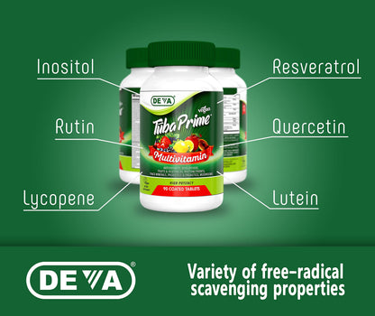 DEVA Tuba Prime Vegan Multivitamin – Iron-Free, High-Potency Vitamins & Minerals