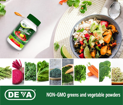 DEVA Tuba Prime Vegan Multivitamin – Iron-Free, High-Potency Vitamins & Minerals