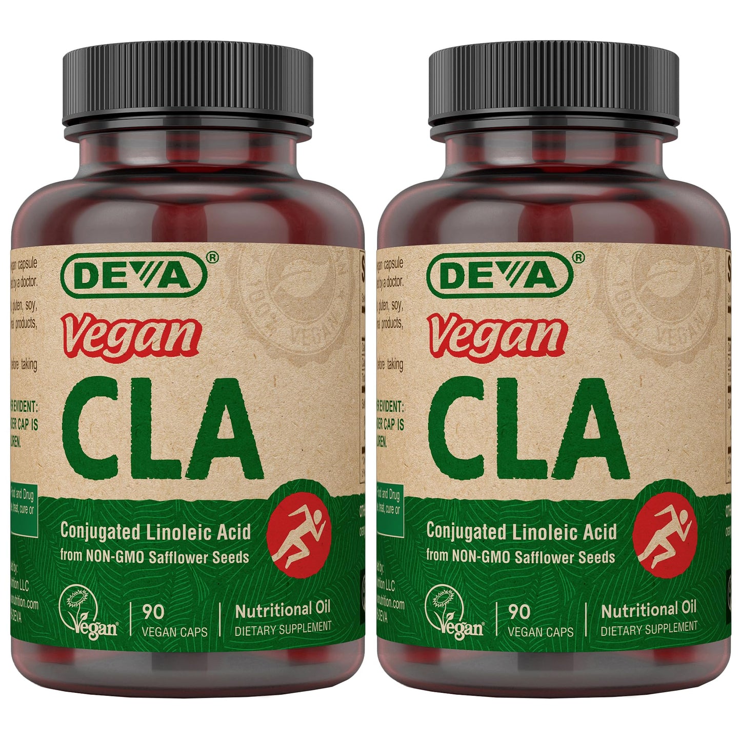 DEVA Vegan CLA 2-Pack – Non-GMO Safflower Oil, 90 Vegan Caps