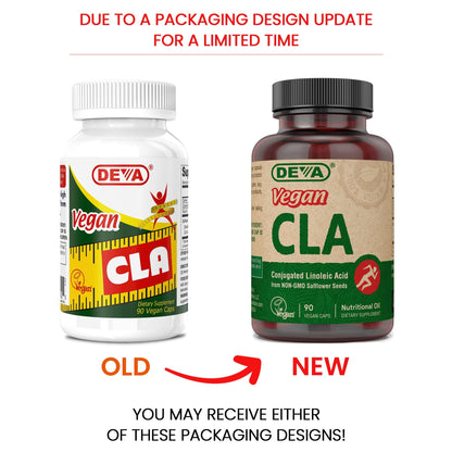 DEVA Vegan CLA Capsules - Non-GMO Safflower Oil, 90 Capsules (1-Pack) | 100% Vegan