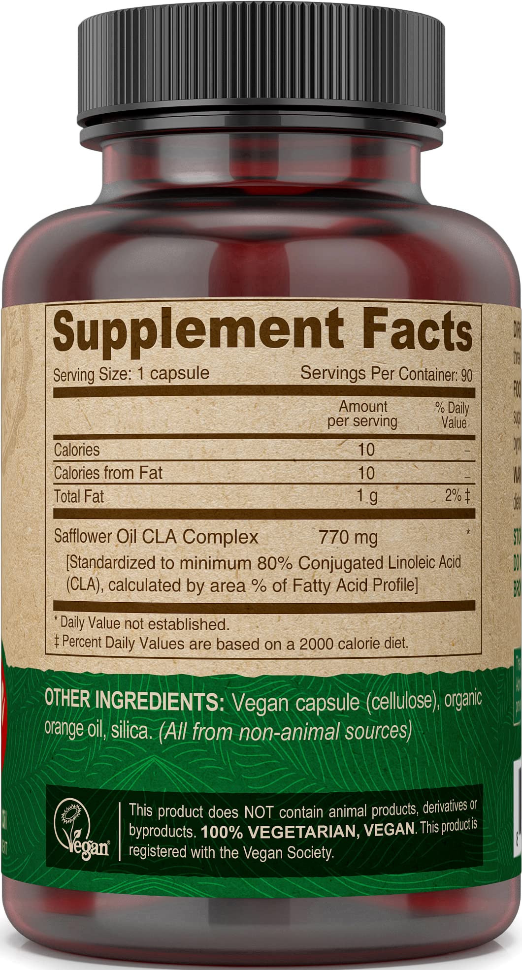 DEVA Vegan CLA Capsules - Non-GMO Safflower Oil, 90 Capsules (1-Pack) | 100% Vegan
