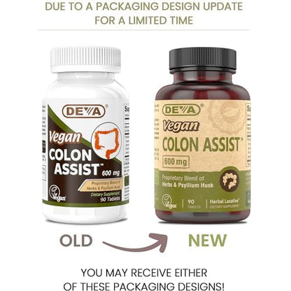 DEVA Vegan Colon Assist 90 Tabs (Pack of 2) - 600 mg