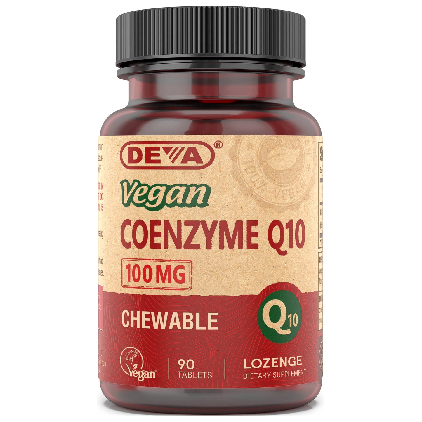 DEVA Vegan CoQ10 100mg – 90 Chewable Tablets (Pack of 1)