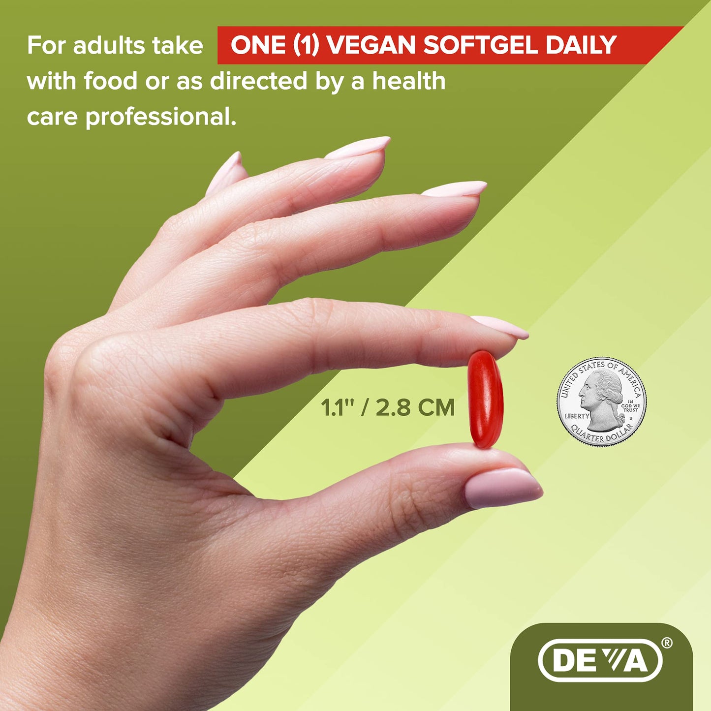DEVA Vegan Omega-3 DHA-EPA 500MG – Algae-Derived, Non-GMO, Gelatin-Free Softgels | 60 Count