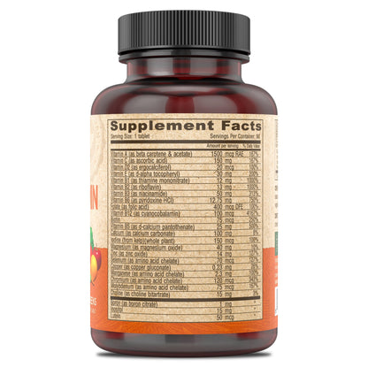 DEVA Vegan Iron-Free Multivitamin & Mineral – Green Foods Blend (90 Coated Tablets)