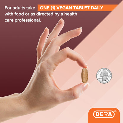 DEVA Vegan Vitamin C - Multisource Plant-Based, Non-GMO, 90 Tablets