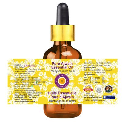 Deve Herbes Ajwain Essential Oil 5ml – Amber Glass Bottle