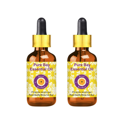 dève herbes Bay Essential Oil (Pimenta racemosa) Pure – 50ml x 2 | Steam Distilled