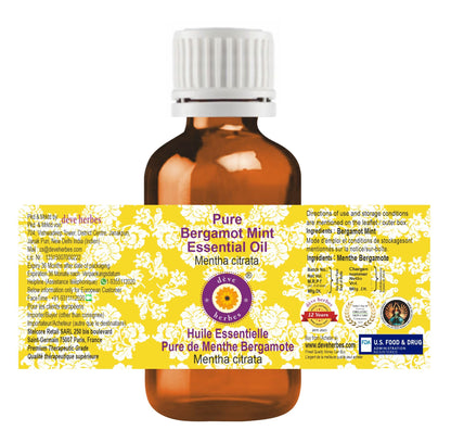 Deve Herbes Pure Bergamot Mint Essential Oil (Mentha citrata) – Steam Distilled, 5ml