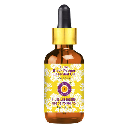 dève herbes Black Pepper Essential Oil (Piper nigrum) – 5ml, Glass Dropper, Steam Distilled, Pure