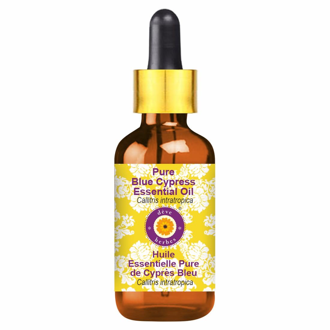 dève herbes Blue Cypress Essential Oil 15ml | Glass Dropper | Pure
