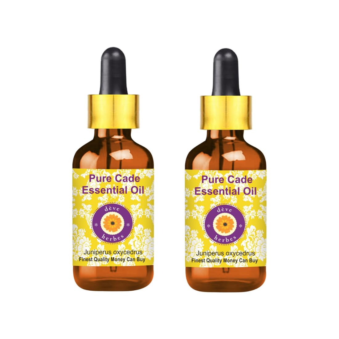 dève herbes Cade Essential Oil – Juniperus oxycedrus | 50ml x 2, Steam Distilled, Amber Glass