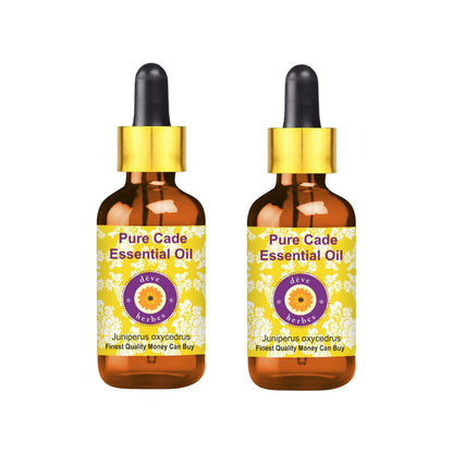 dève herbes Cade Essential Oil – Juniperus oxycedrus | 50ml x 2, Steam Distilled, Amber Glass