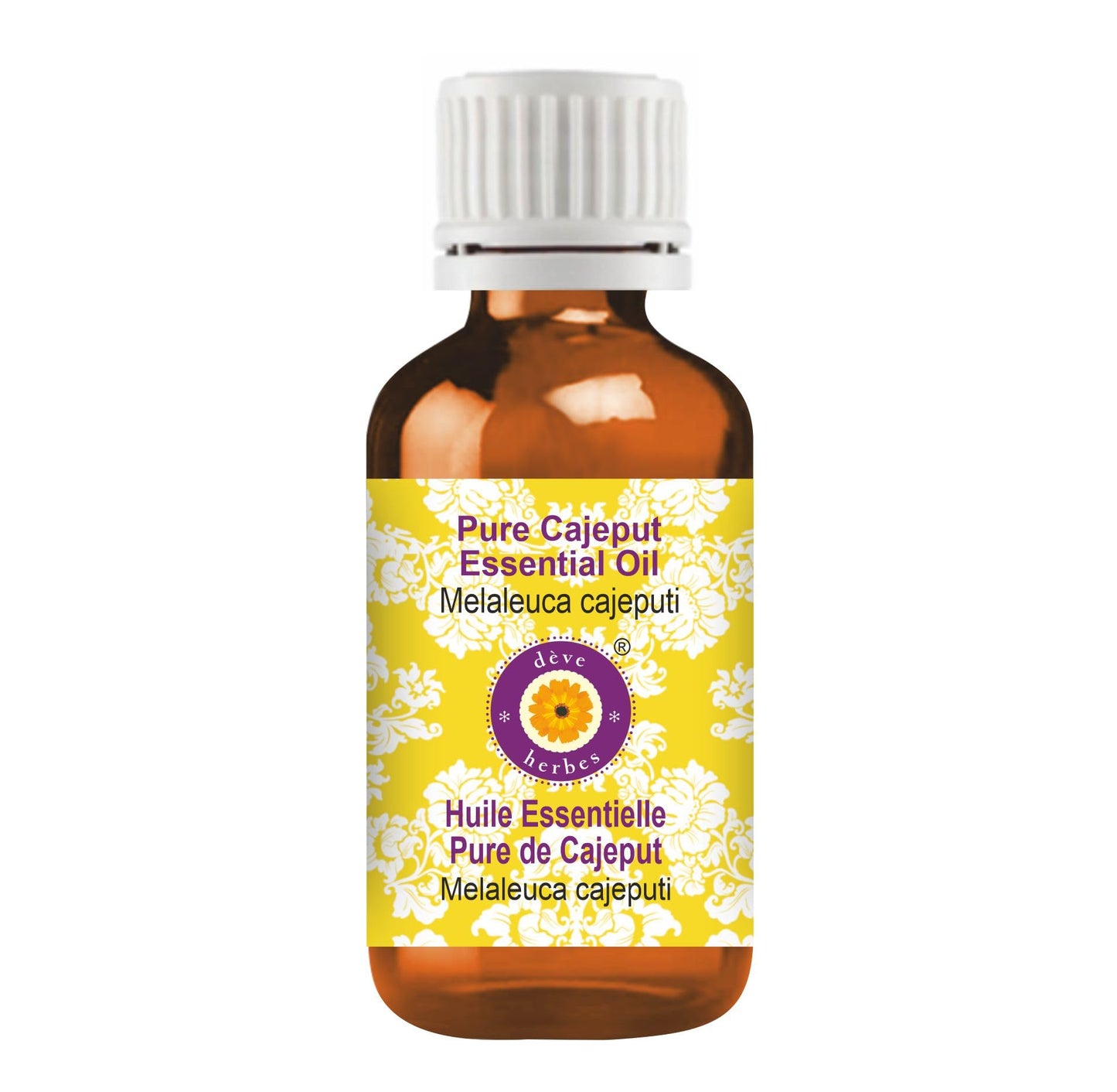 Deve Herbes Pure Cajeput Essential Oil – Steam Distilled 10ml (0.33 oz) Melaleuca cajeputi