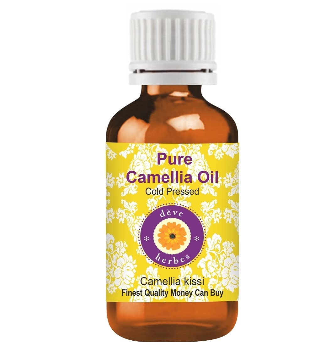 Deve Herbes Camellia Oil (Camellia kissi) – Cold Pressed, Pure & Undiluted 15ml for Skin & Massage