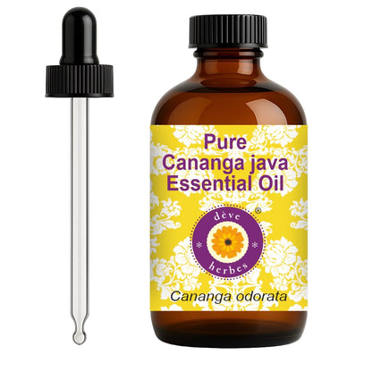 dève herbes Cananga Java Essential Oil 120ml | Pure Cananga odorata with Glass Dropper