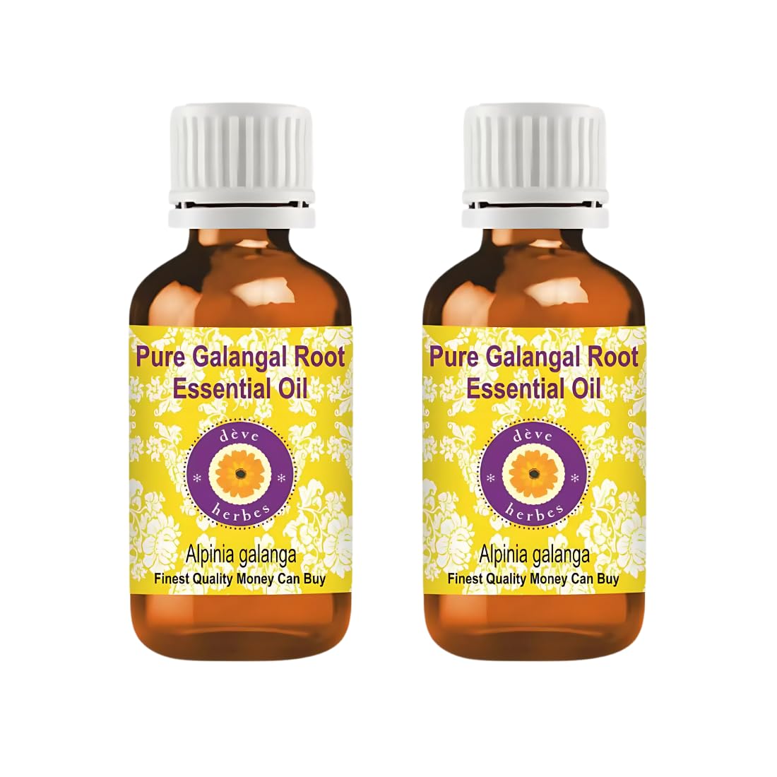 dève herbes Galangal Root Essential Oil (Alpinia galanga) 5ml x 2 – Pure, Steam Distilled