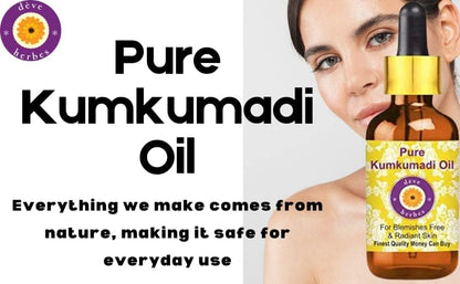 Deve Herbes Kumkumadi Face Oil with Glass Dropper – Saffron-Enriched Ayurvedic Oil 30ml