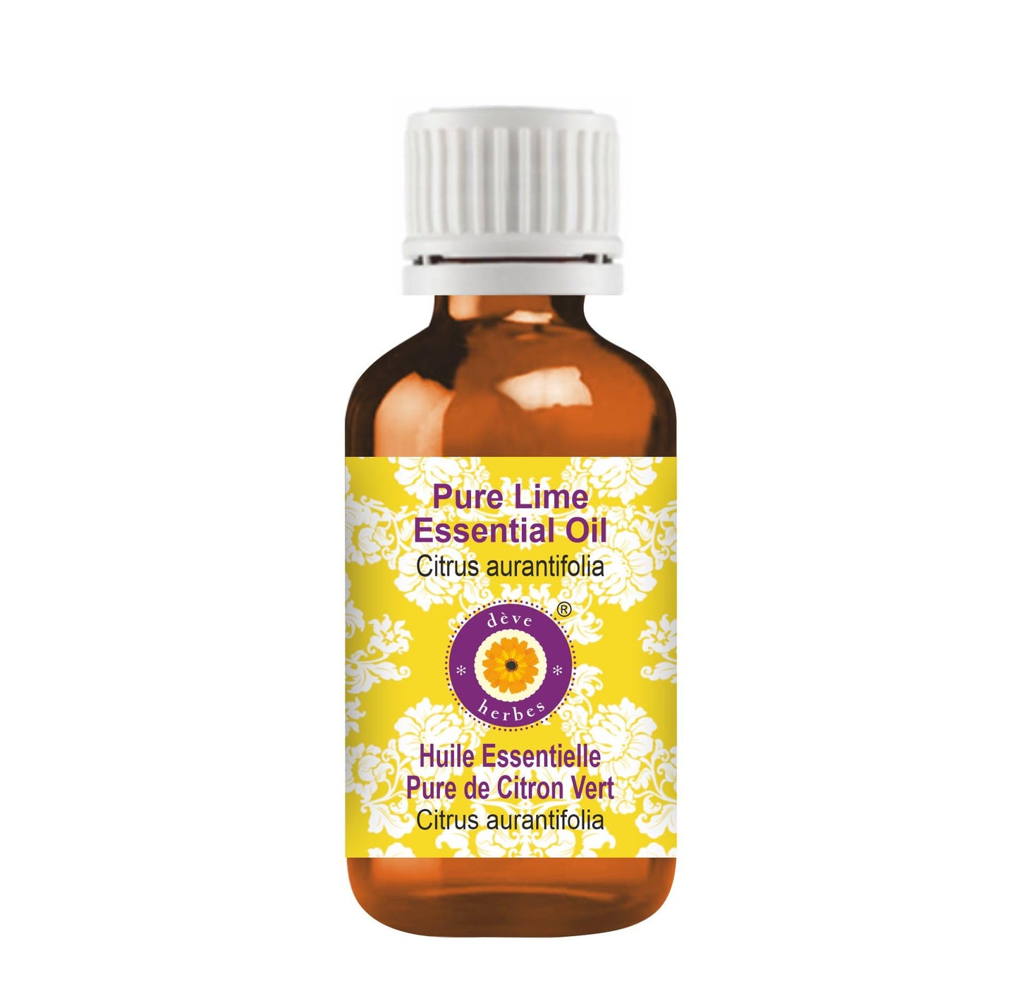 dève herbes Lime Essential Oil (Citrus aurantifolia) - Pure, Steam Distilled, 30ml