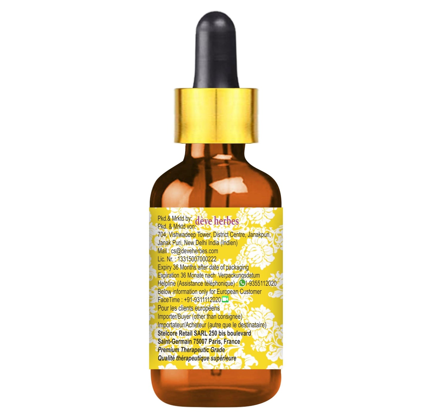 dève herbes Linden Essential Oil (Tilia vulgaris) 5ml – Glass Dropper | Pure, Non-Greasy