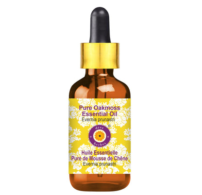 Deve Herbes Oakmoss Essential Oil 5ml | Steam Distilled, Glass Dropper (Evernia prunastri)