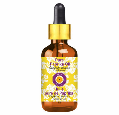 Deve Herbes Paprika Oil (Capsicum annuum) – Cold-Pressed 5ml Carrier Oil