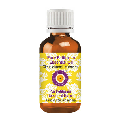 Deve Herbes Pure Petitgrain Essential Oil – 10ml Steam Distilled (Citrus aurantium Amara)