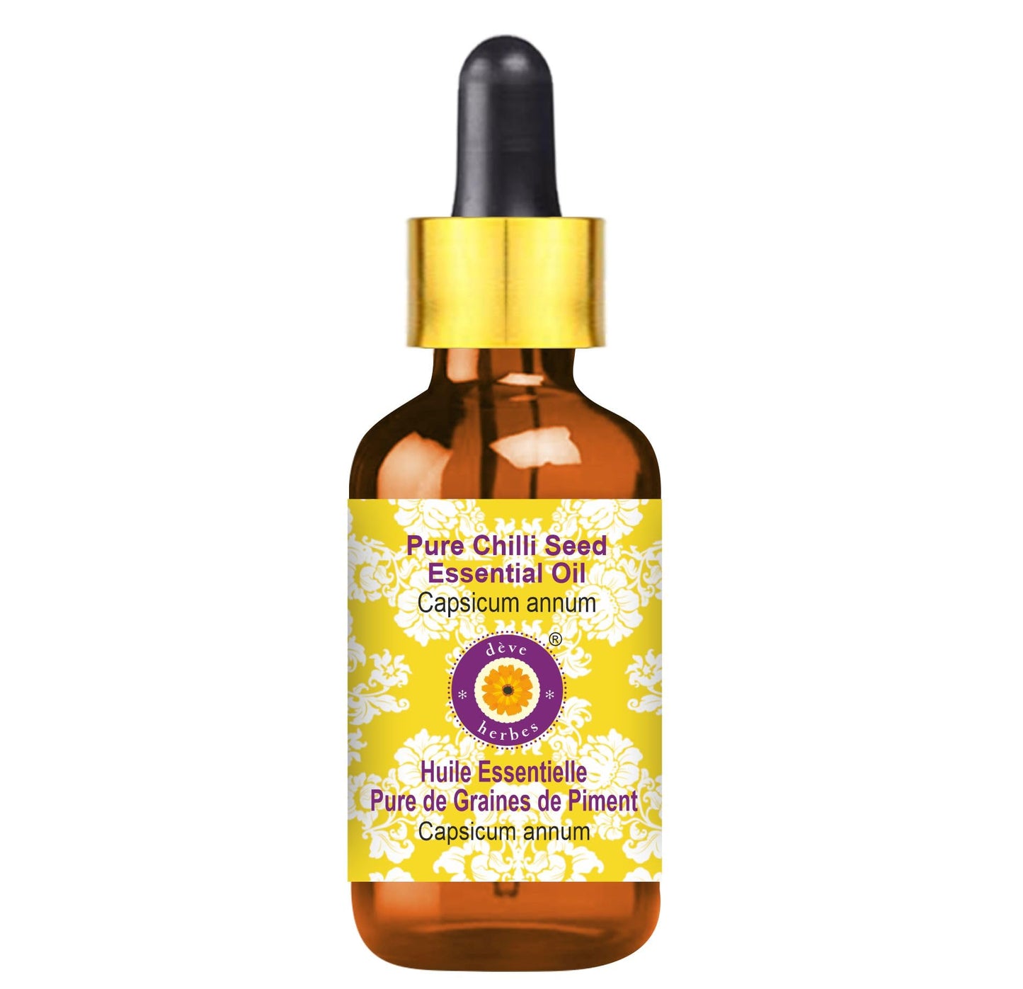 Deve Herbes Pure Chilli Seed Essential Oil (Capsicum annum) 15ml – Steam Distilled