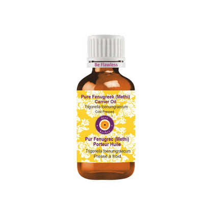 Deve Herbes Pure Fenugreek Carrier Oil (Methi) - Trigonella foenumgraecum - 100% Natural Therapeutic Grade Cold Pressed 100ml