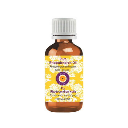 Deve Herbes Rhododendron Oil – Cold Pressed Pure Carrier Oil for Skin & Massage, 10ml