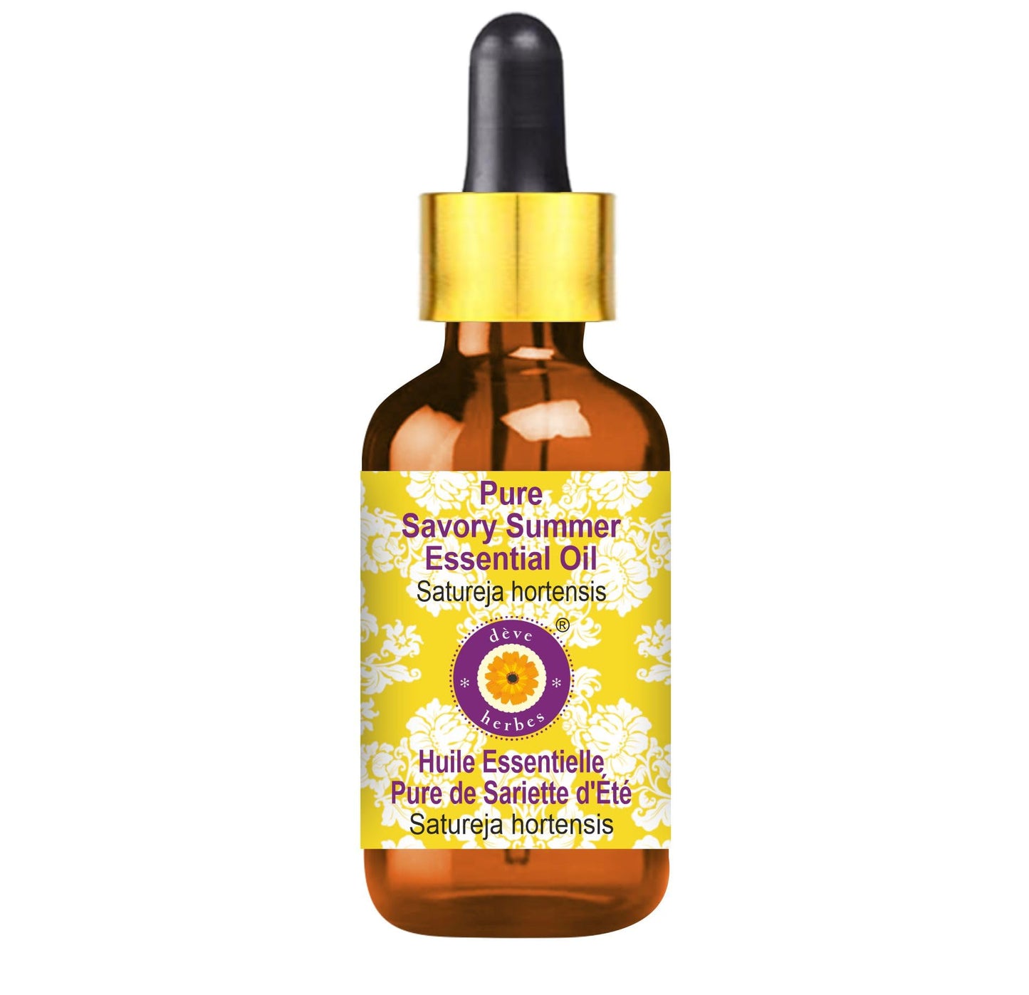 dève herbes Savory Summer Essential Oil (Satureja hortensis) with Glass Dropper | Pure | Non-Sticky | Non-Greasy | Lightweight | Men & Women | All Skin Types | Steam Distilled 15ml (0.5 oz)