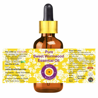 dève herbes Pure Sweet Wormwood Essential Oil (Artemisia annua) 5ml with Glass Dropper