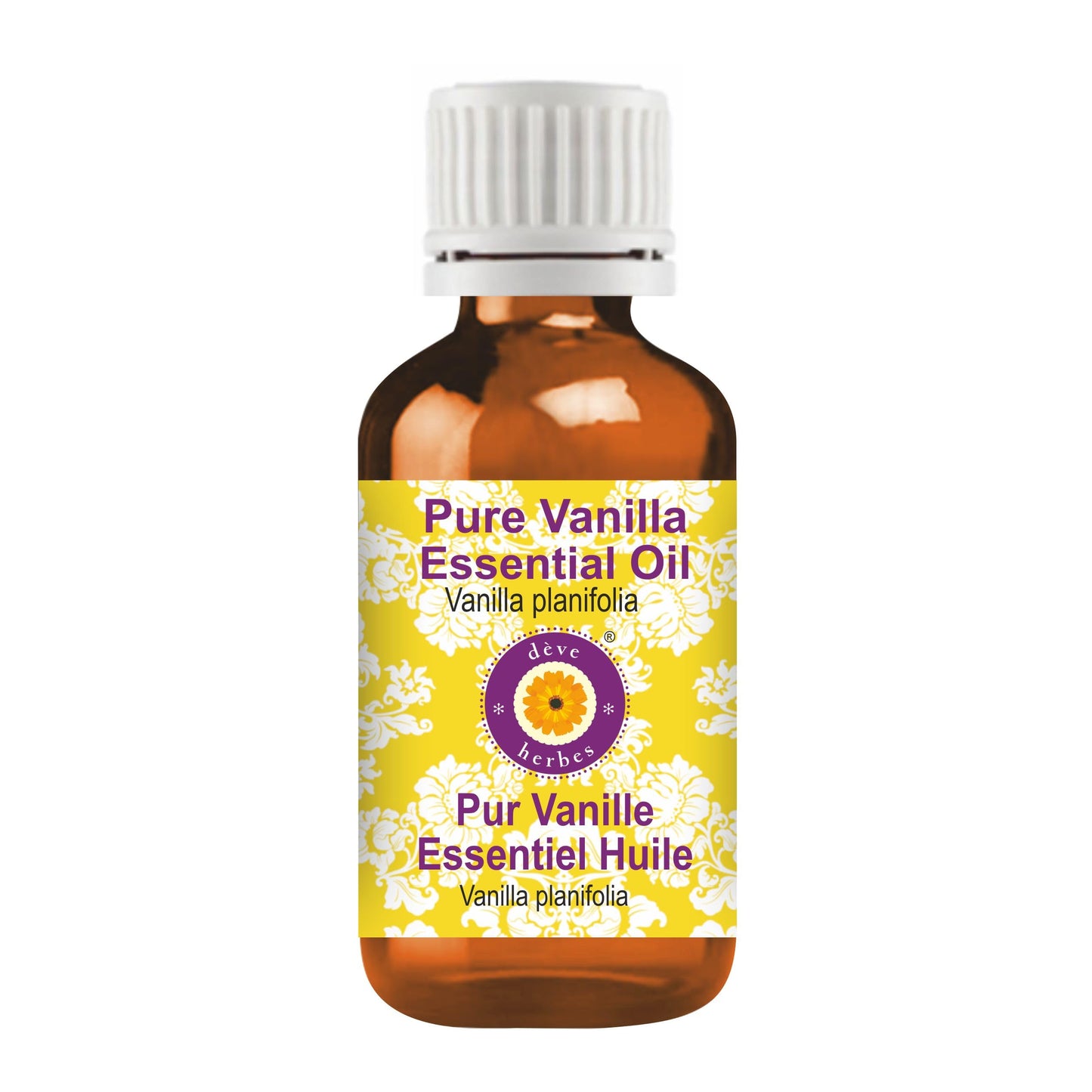 dève herbes Vanilla Essential Oil (Vanilla planifolia) Pure | Non-Sticky | Non-Greasy | Lightweight | Men & Women | All Skin Types | Steam Distilled 30ml (1 oz)