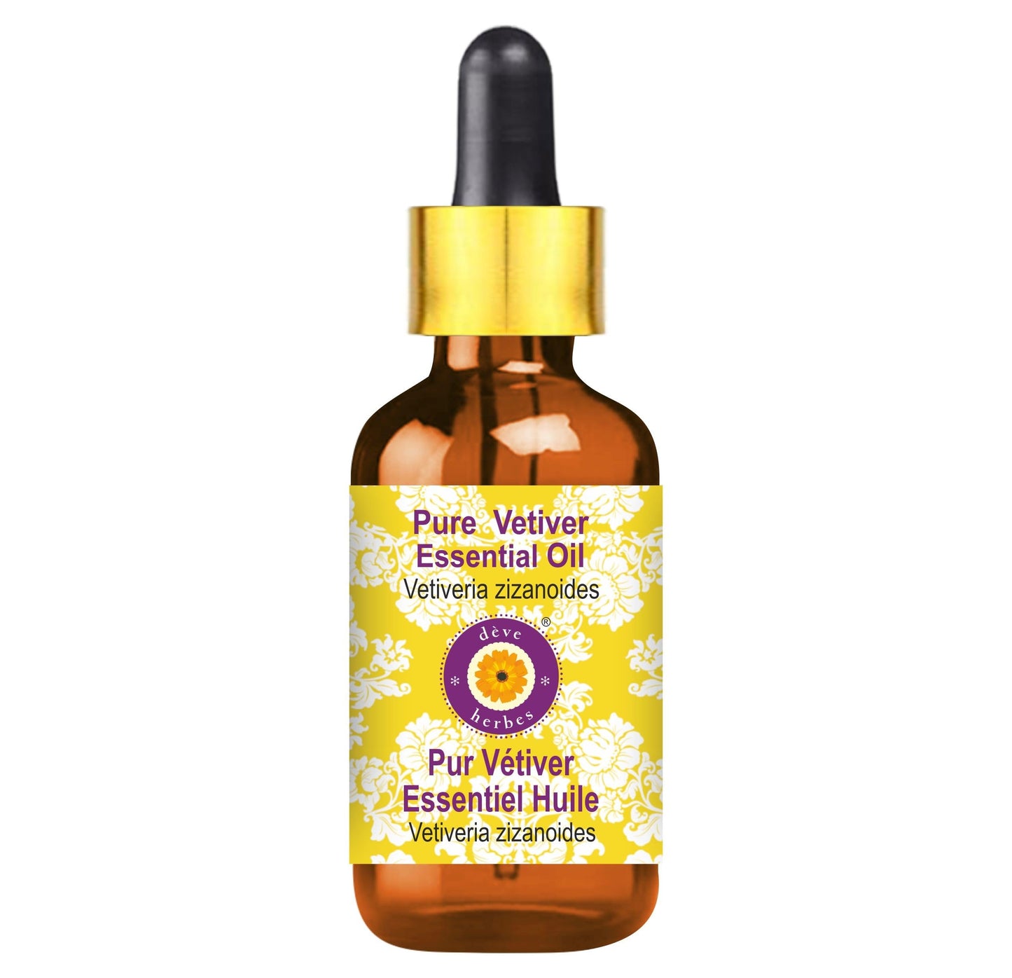 dève herbes Vetiver Essential Oil 5ml | Steam Distilled, Glass Dropper, Vetiveria zizanoides
