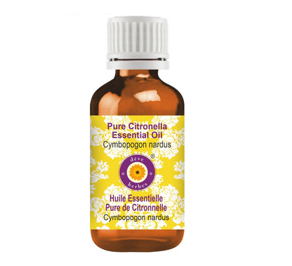 Deve Herbes Pure Citronella Essential Oil - Steam Distilled 50ml (1.69 oz)