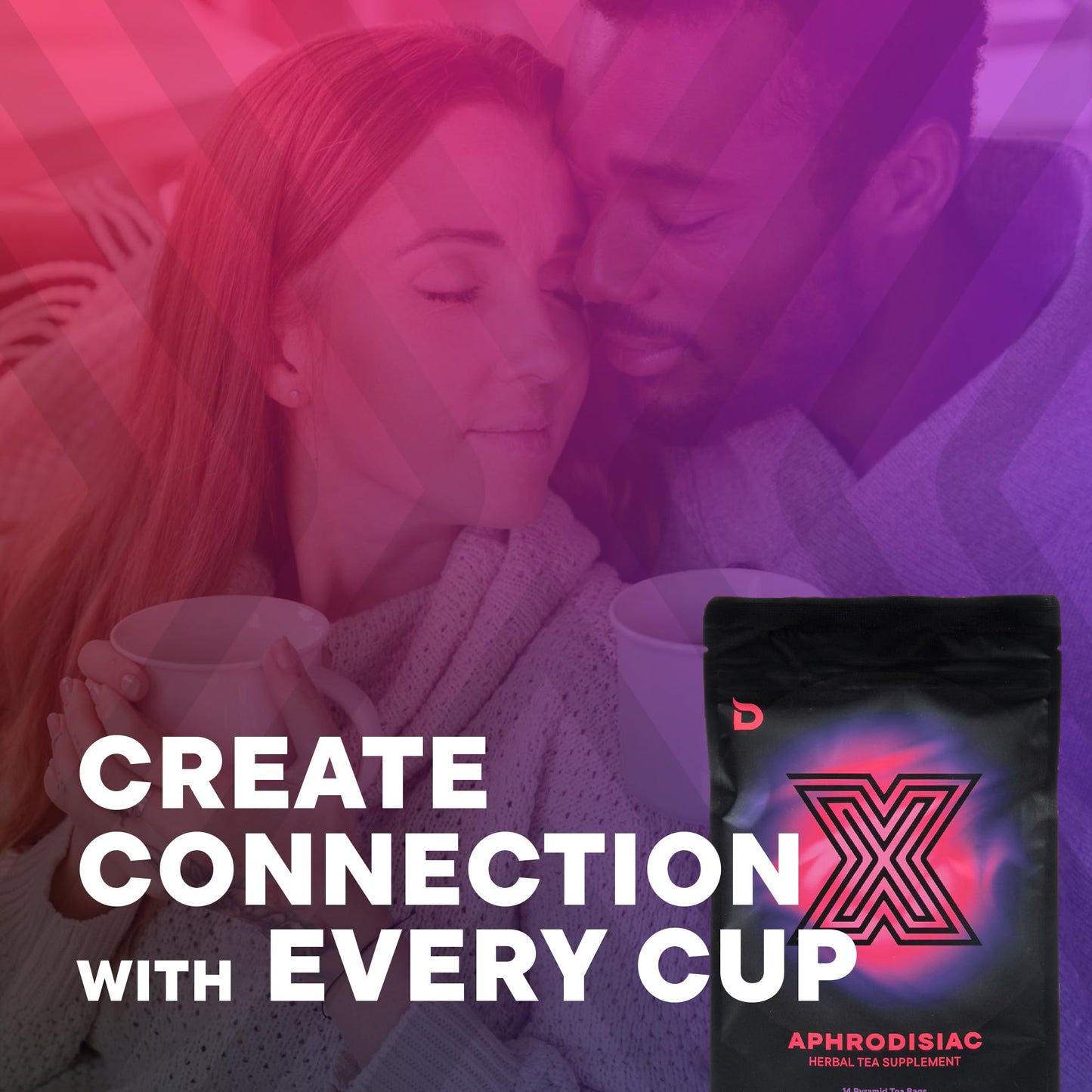 Deviant Blends Libido Booster Tea for Women – Aphrodisiac Herbal Tea with Horny Goat Weed, Fenugreek, Butterfly Pea Flower & Hibiscus – Sugar Free & Gluten Free – 14 Servings