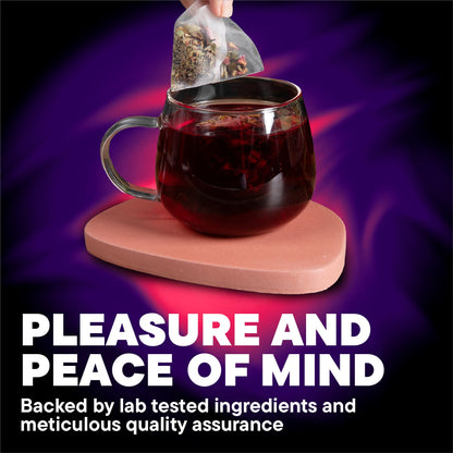 Deviant Blends Libido Booster Tea for Women – Aphrodisiac Herbal Tea with Horny Goat Weed, Fenugreek, Butterfly Pea Flower & Hibiscus – Sugar Free & Gluten Free – 14 Servings